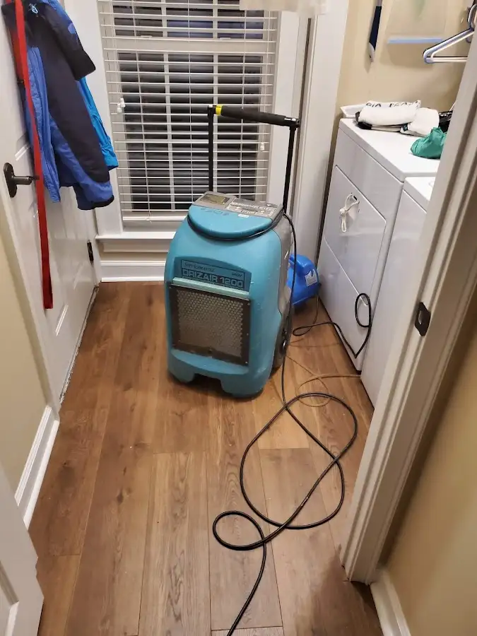 Commercial dehumidifier deployed for Flood Damage Cleanup in Millis